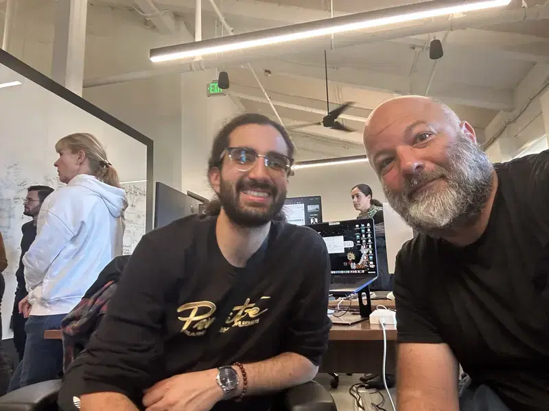 Armin and I, discussing our Aerbits project