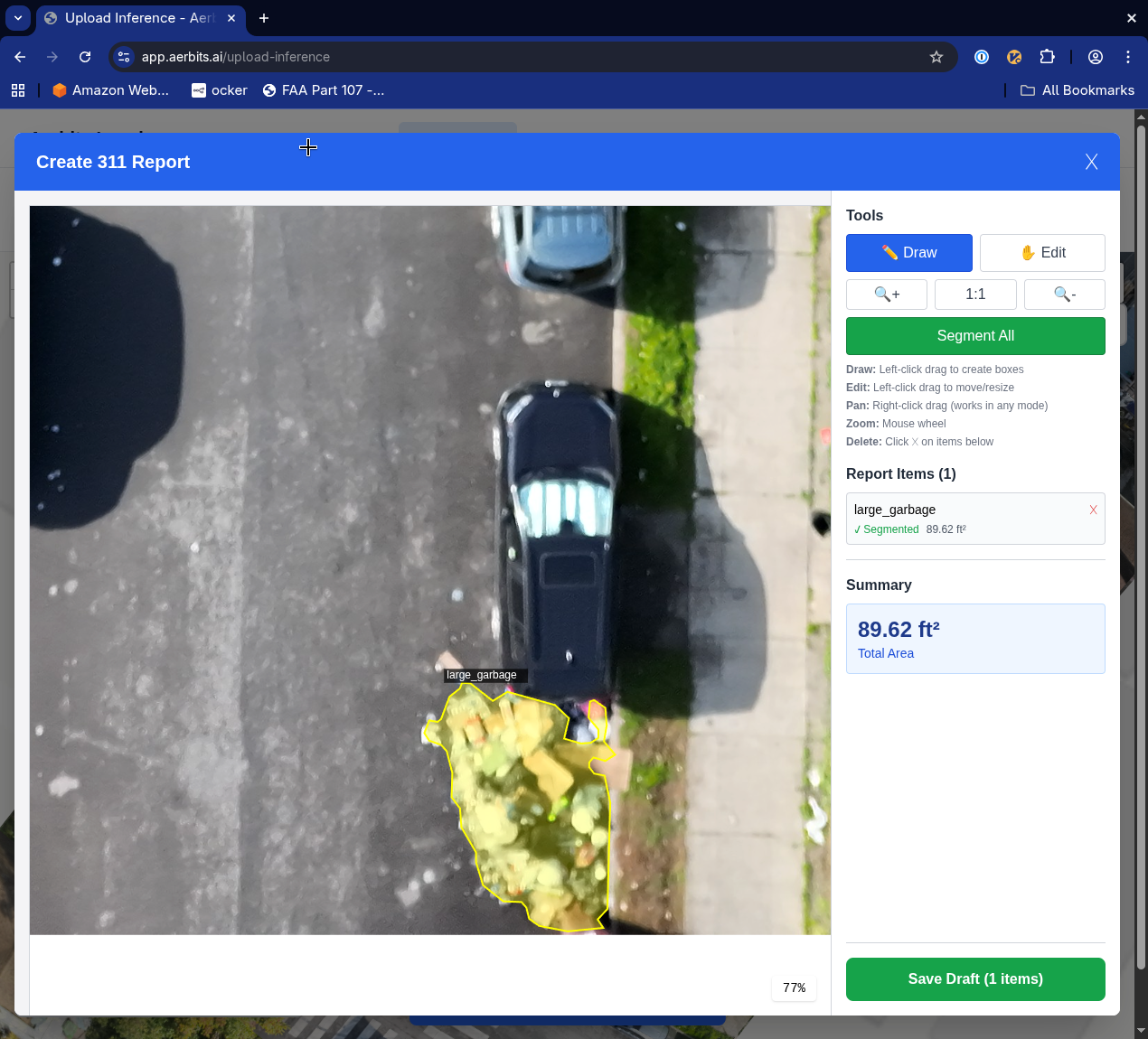 Garbage Segmentation for Volume Reporting